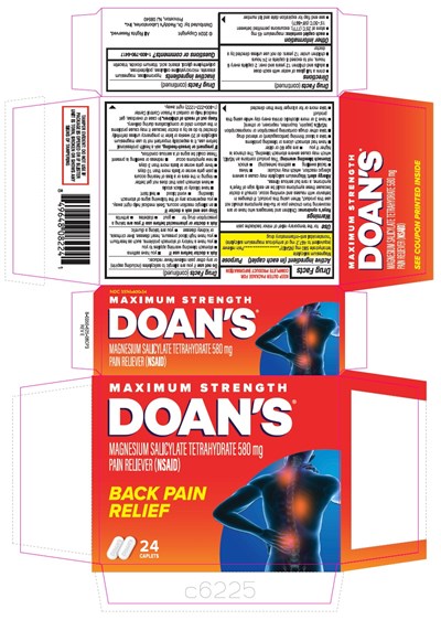 Carton - Doans Magnesium Salicylate 24ct carton label